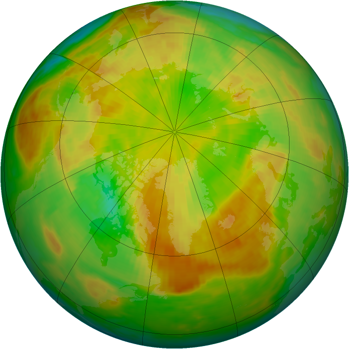 Arctic ozone map for 23 May 1986